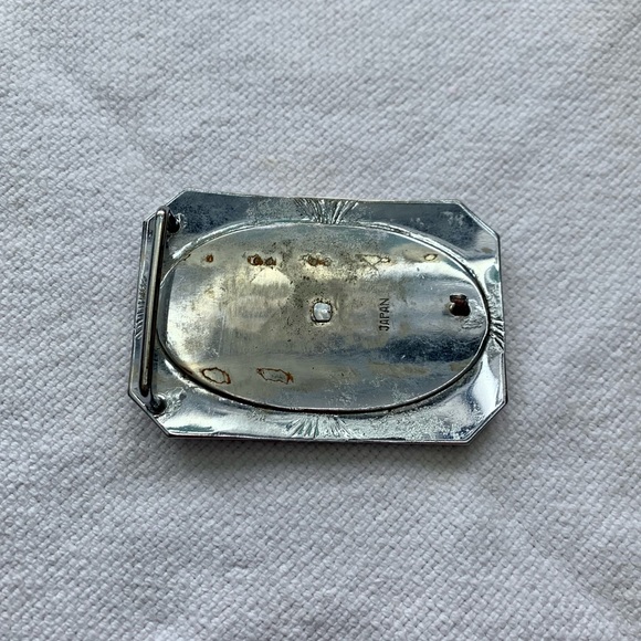 Vintage Belt Buckle Bronc Riding Saddle Horse Silver Colour Cowboy Western - Picture 2 of 7